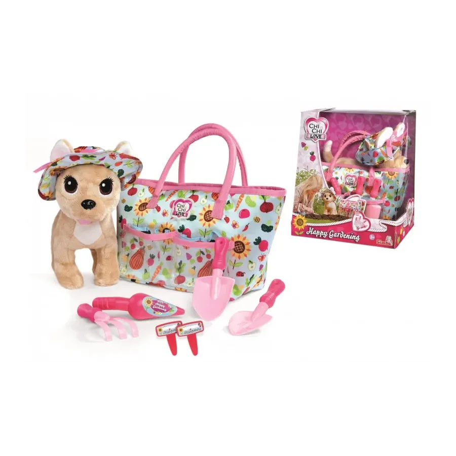 Maskotka Piesek Chi Chi Love Szczęśliwa ogrodniczka