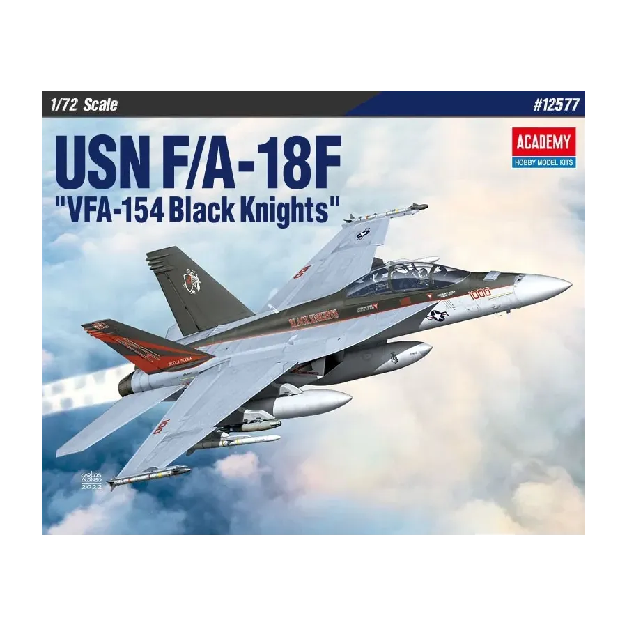 Model plastikowy Samolot USN F/A-18F VFA-154 Black Kinghts 1/72