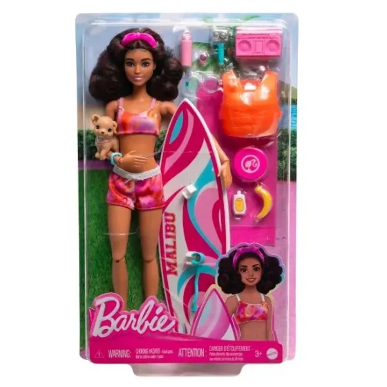 Barbie Lalka z deską surfingową