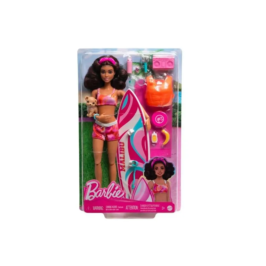 Barbie Lalka z deską surfingową