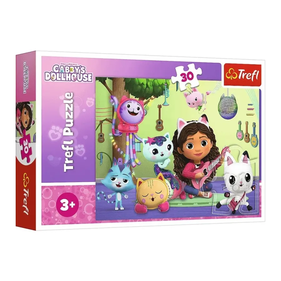 Puzzle 30 elementów Gabi i jej uroczy domek, Koci Domek Gabi