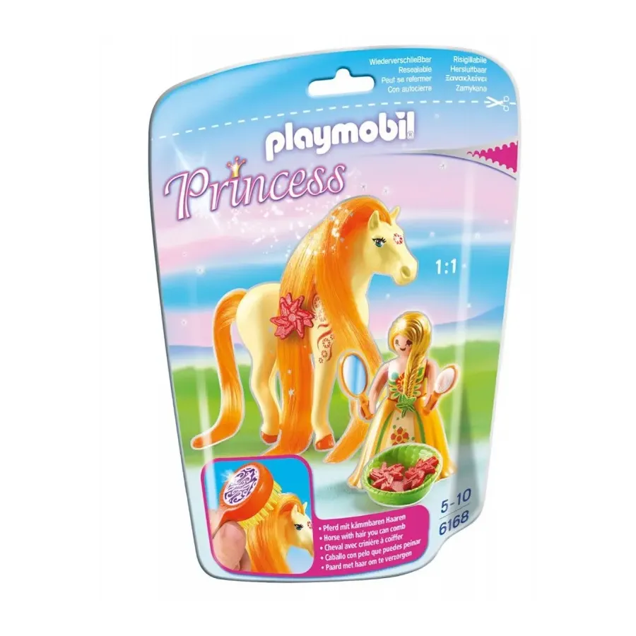Zestaw figurek Princess 6168 Konik do czesania Sunny