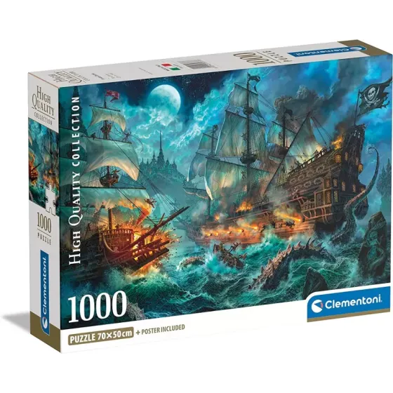 Puzzle 1000 elementów Compact Bitwa piratów