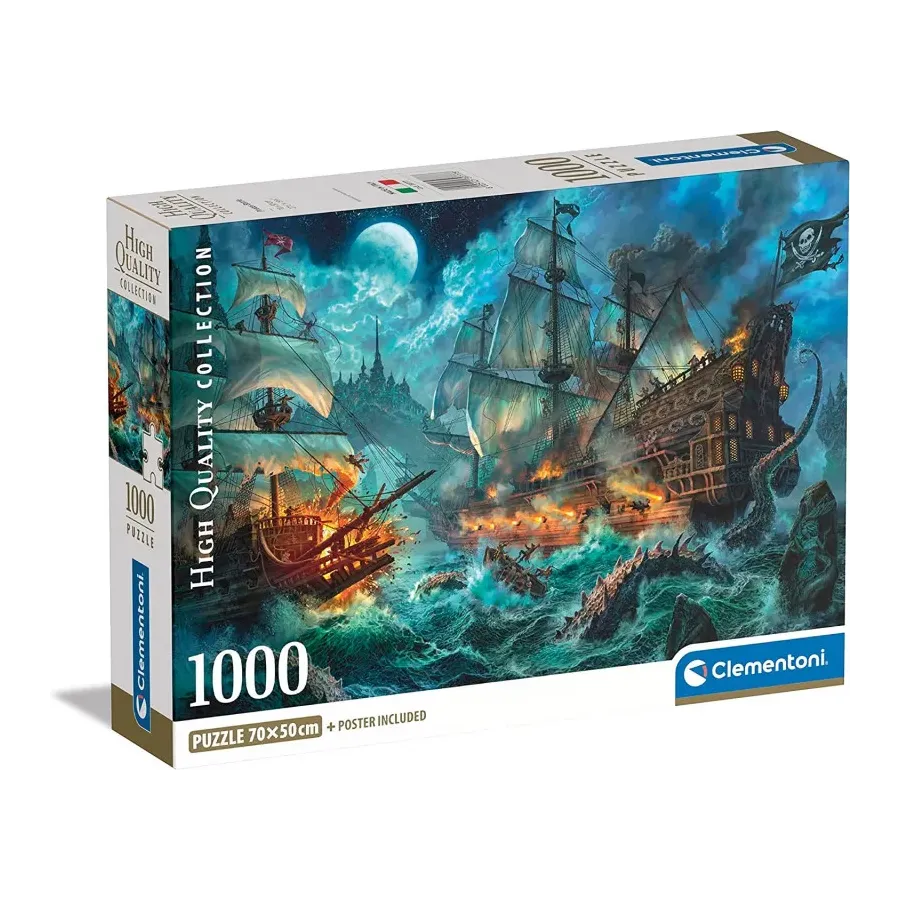 Puzzle 1000 elementów Compact Bitwa piratów