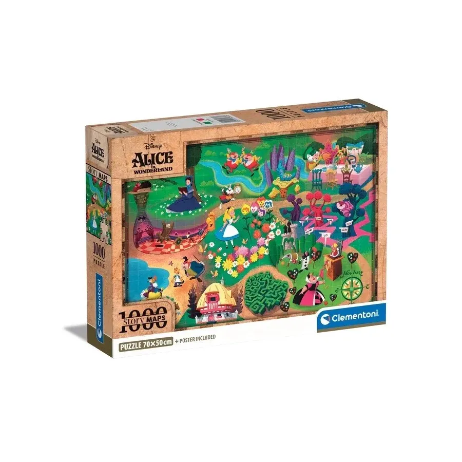 Puzzle 1000 elementów Compact Disney Maps Alice
