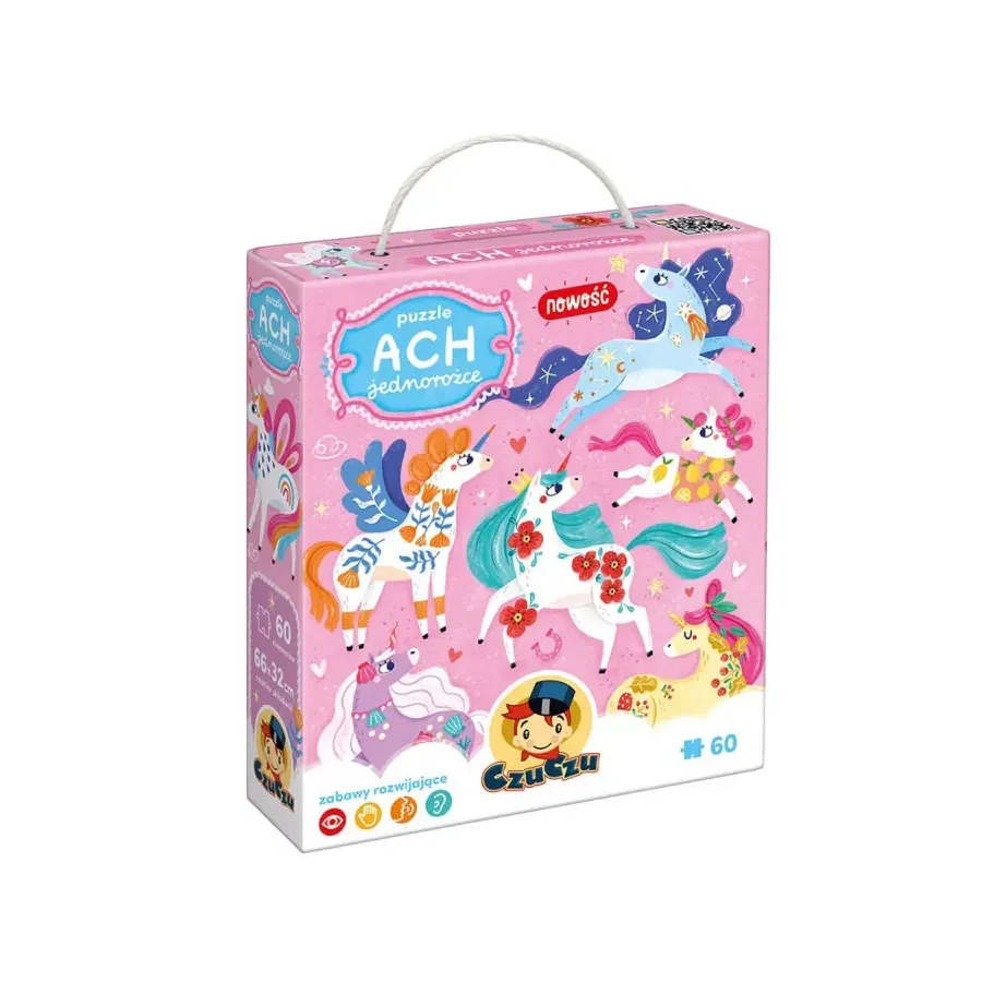 Puzzle 60 elementów Ach Jednorożce