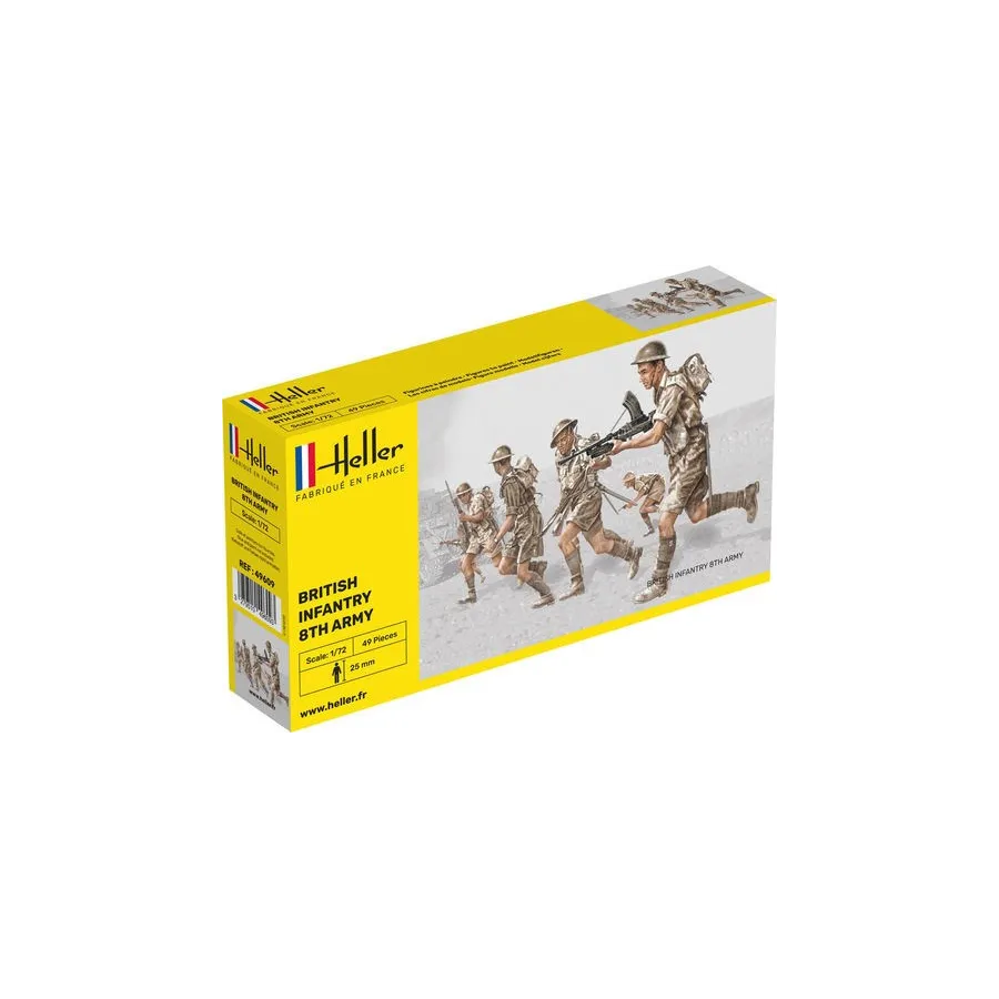 HELLER 49609 Figurki - 8 Armia Brytyjska - 1:72