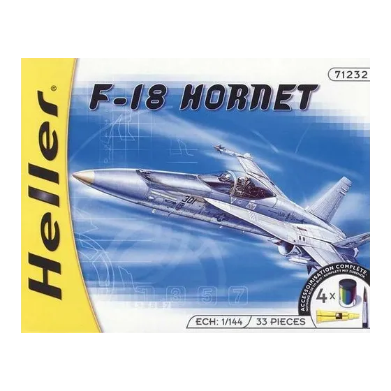 HELLER 49905 Starter Set - McDonnell Douglas F/A-18 Hornet - 1:144