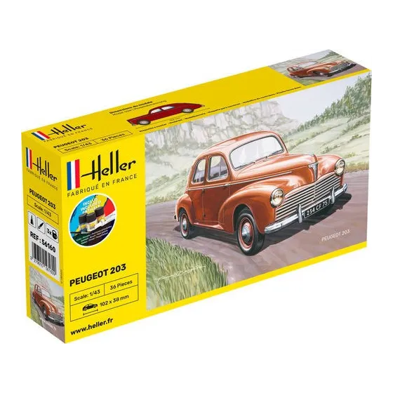 HELLER 56160 Starter Set - Peugeot 203 - 1:43