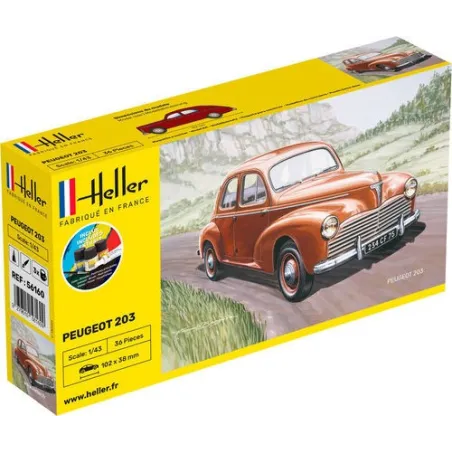 HELLER 56160 Starter Set - Peugeot 203 - 1:43