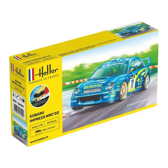 HELLER 56199 Starter Set - Subaru Impreza WRC 2002 - 1:43