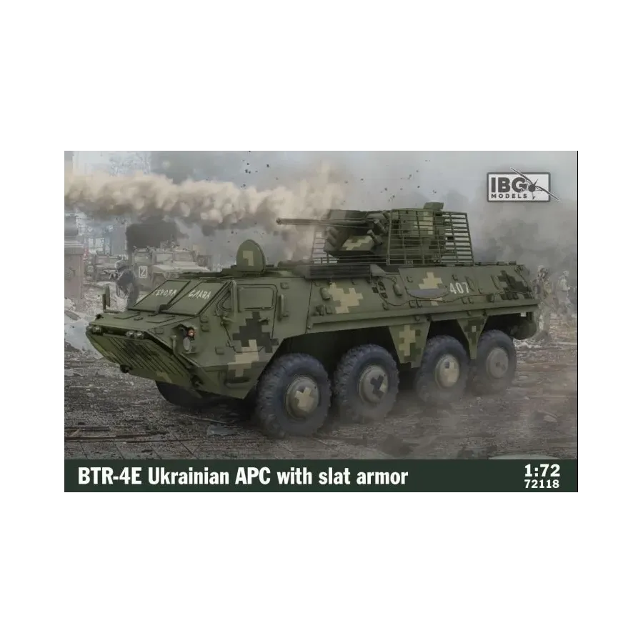 Model plastikowy BTR-4E Ukrainian APC with slat armor 1/72