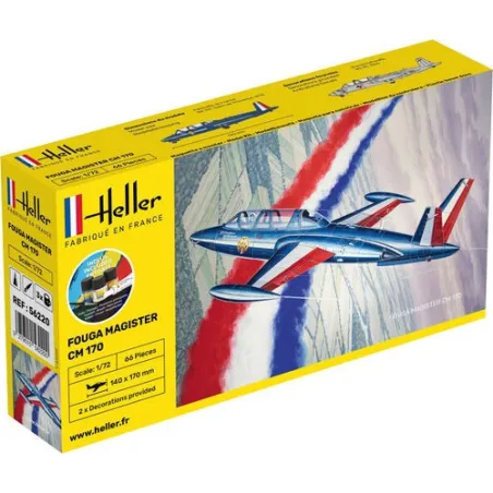 HELLER 56220 Starter Set - Fouga Magister CM 170 - 1:72