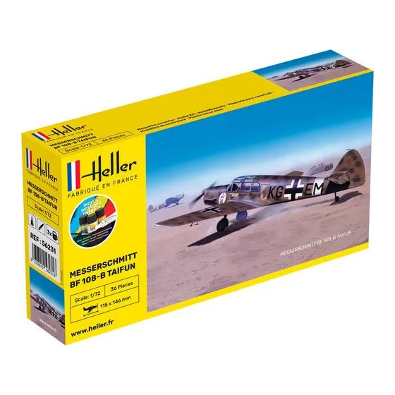 HELLER 56231 Starter Set - Messerschmitt Bf 108 B Taifun - 1:72