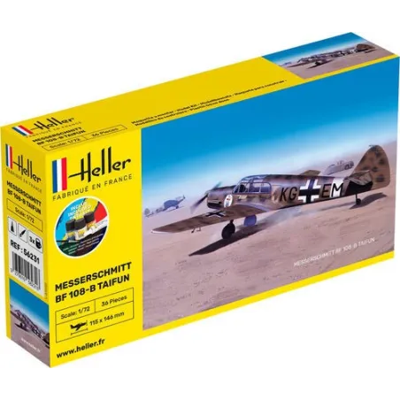 HELLER 56231 Starter Set - Messerschmitt Bf 108 B Taifun - 1:72