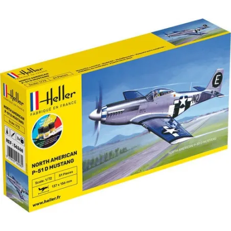 HELLER 56268 Starter Set - North American Mustang P-51 - 1:72