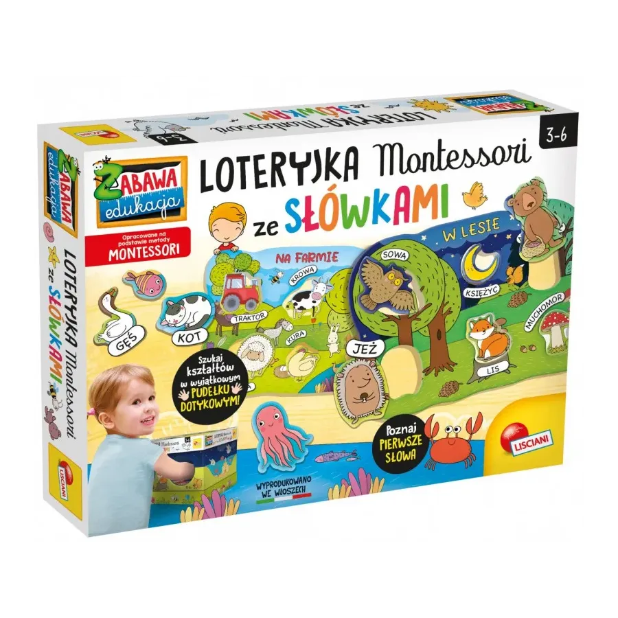 Gra Montessori Loteryjka ze słówkami