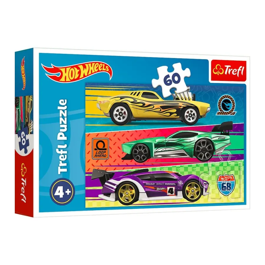 Puzzle 60 elementów Wyścigi Hot Wheels