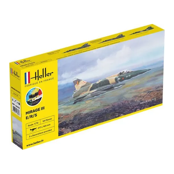 HELLER 56323 Starter Set - AMD Mirage IIIE/R/5 BA - 1:72