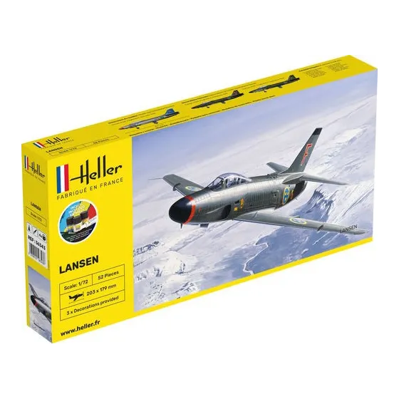 HELLER 56343 Starter Set - SAAB 32 Lansen - 1:72