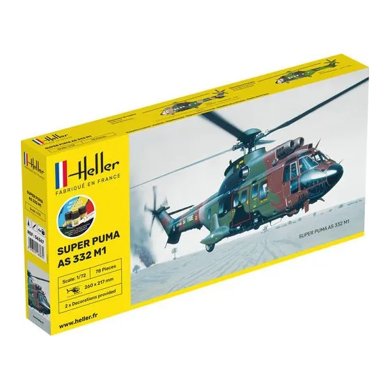 HELLER 56367 Starter Set - Super Puma AS332 M1 - 1:72