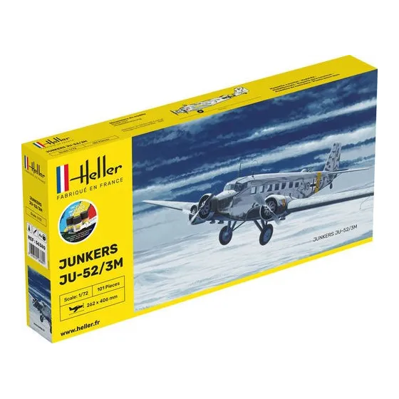 HELLER 56380 Starter Set - Junkers JU-52/3m - 1:72