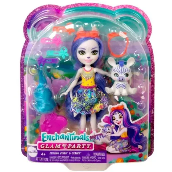 Lalka Deluxe Enchantimals Zebra