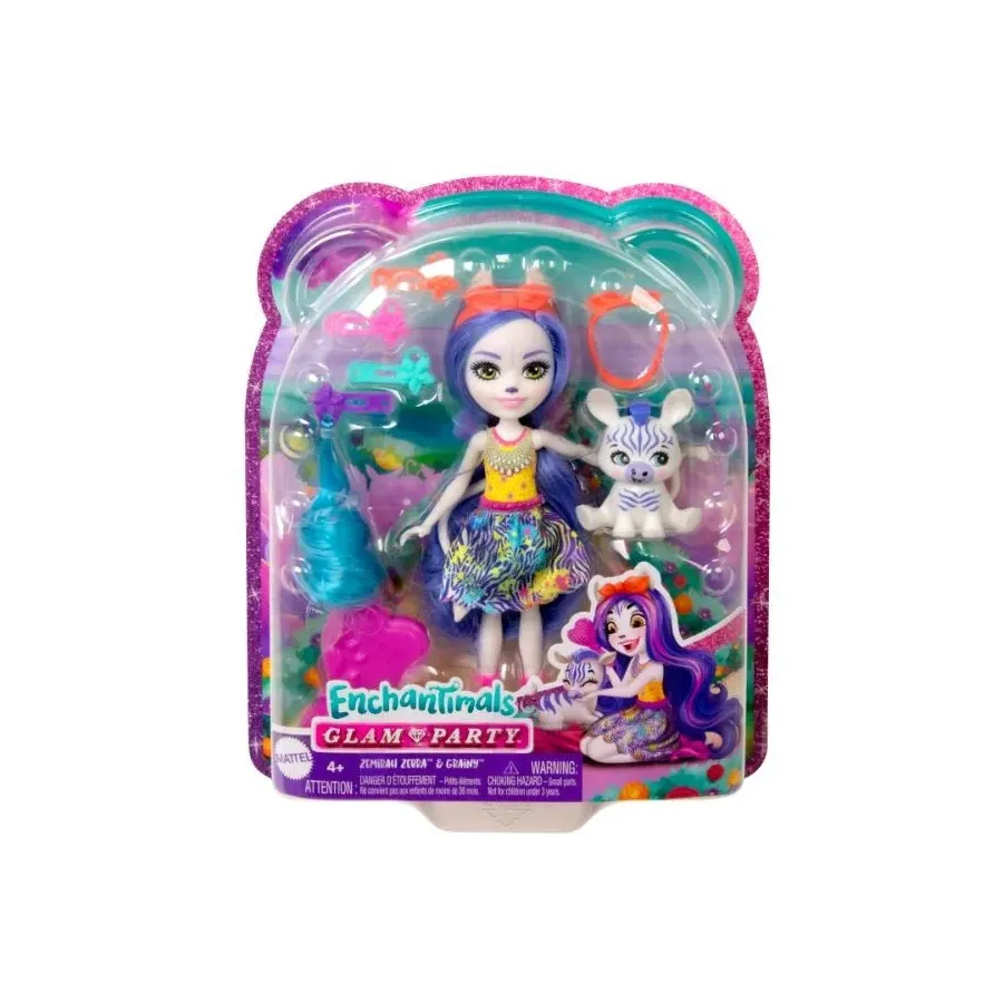 Lalka Deluxe Enchantimals Zebra