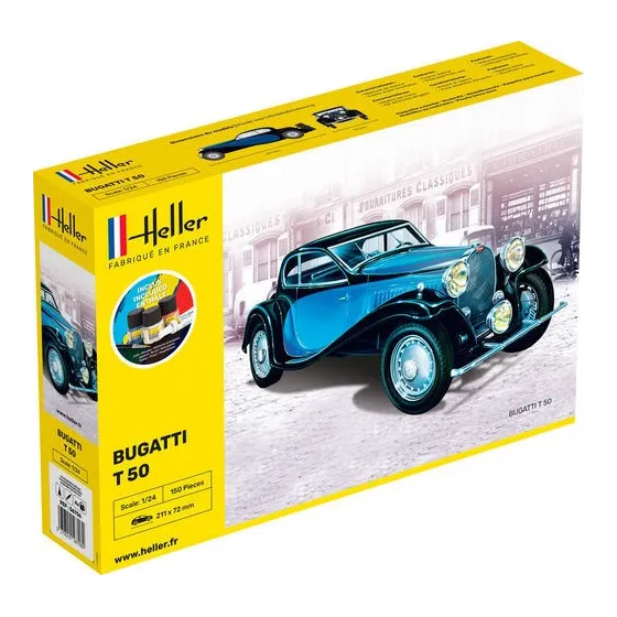 HELLER 56706 Starter Set - Bugatti T.50 - 1:24