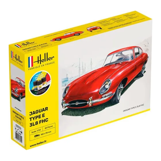 HELLER 56709 Starter Set - Jaguar Type E 3L8 FHC - 1:24