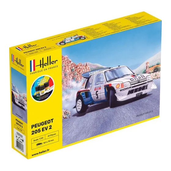 HELLER 56716 Starter Set - Peugeot 205 EV2 - 1:24