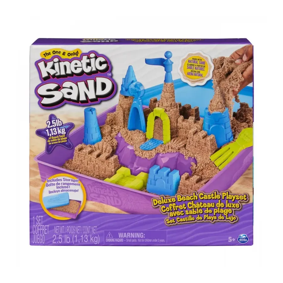 Piasek kinetyczny Kinetic Sand zestaw Zamek na plaży