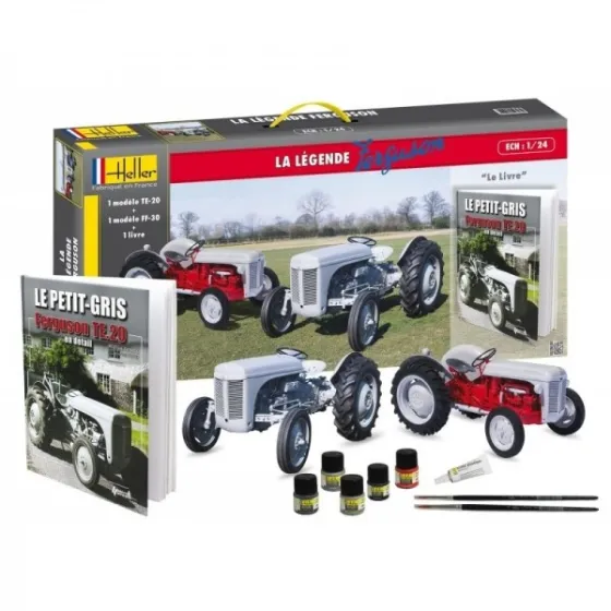 HELLER 52323 Starter Set - La Legende: Ferguson T20 + FF30 + książka - 1:24