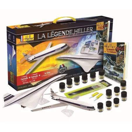 HELLER 52324 Starter Set - La Legende: Concorde + Caravelle + książka - 1:100