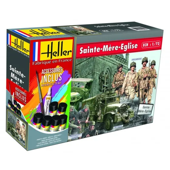 HELLER 53013 Starter Set - Sainte Mere Eglise (GMC, Jeep, 2x figurki) - 1:72