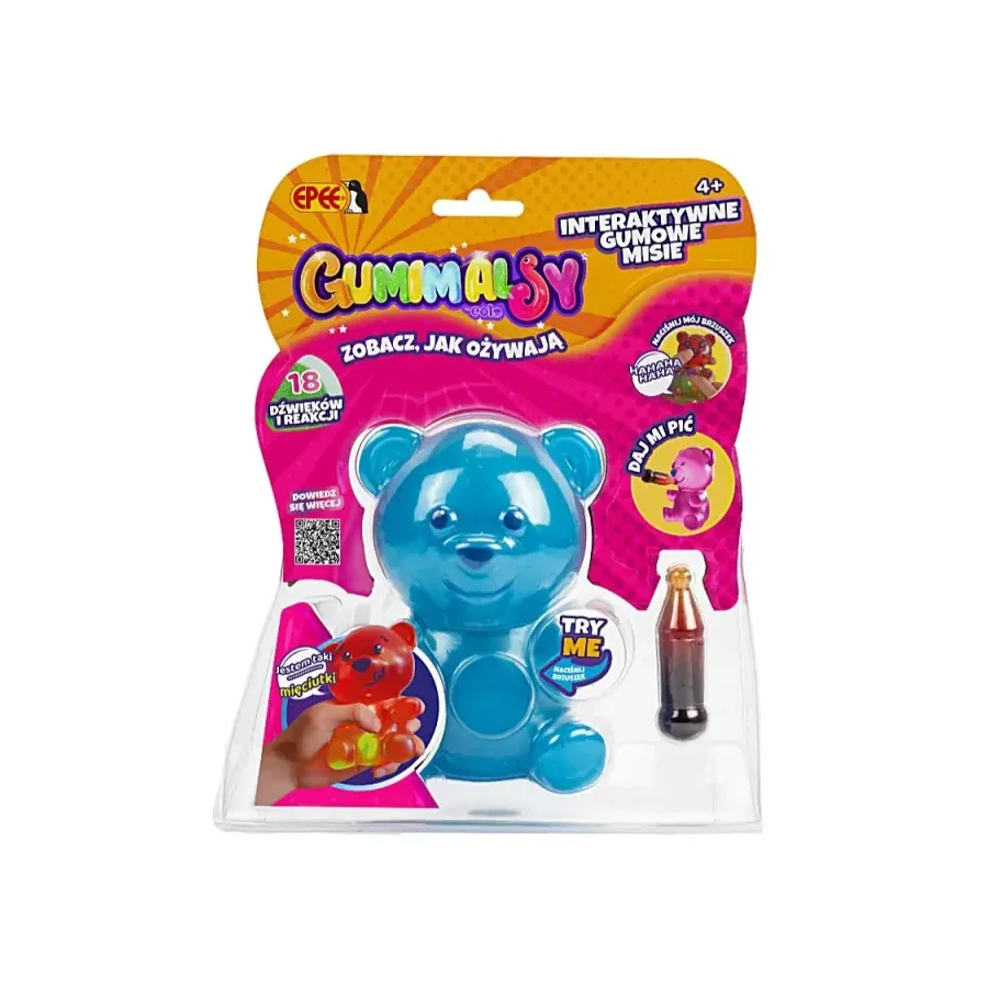 Figurka Gumimalsy interaktywny miś niebieski