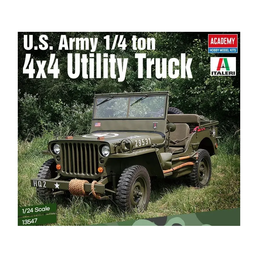 Model plastikowy U.S. Army 1/4 ton 4x4 Utility Truck 1/24