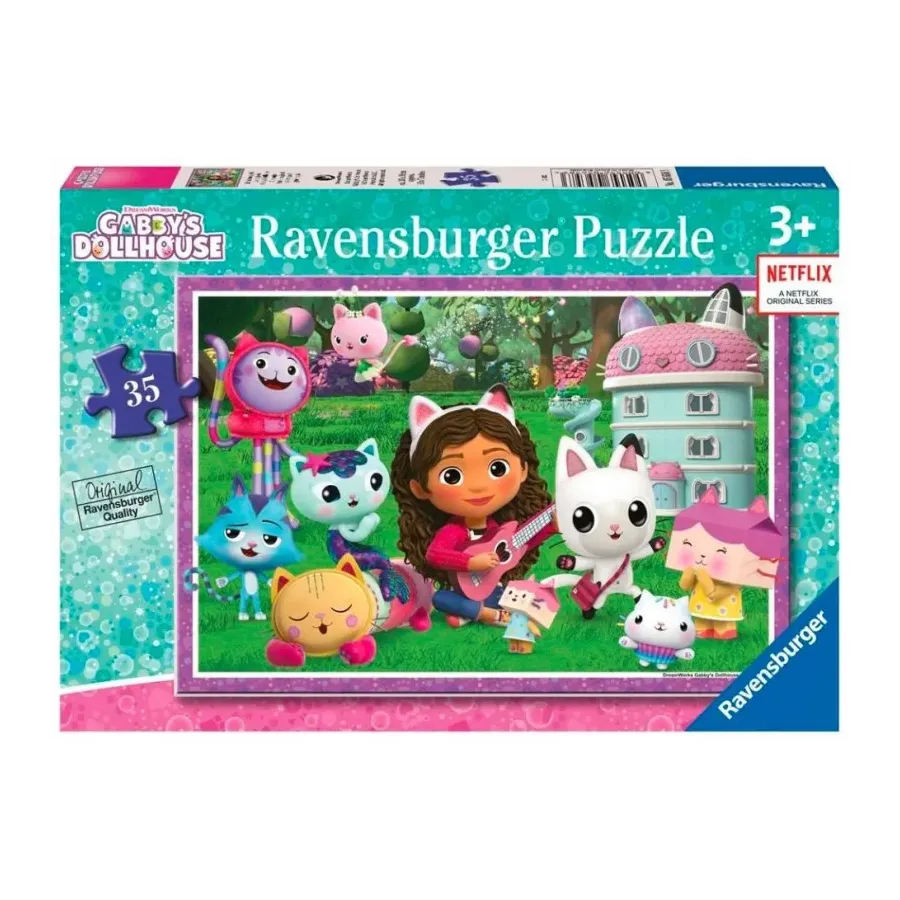 Puzzle 35 elementów Koci Domek Gabi