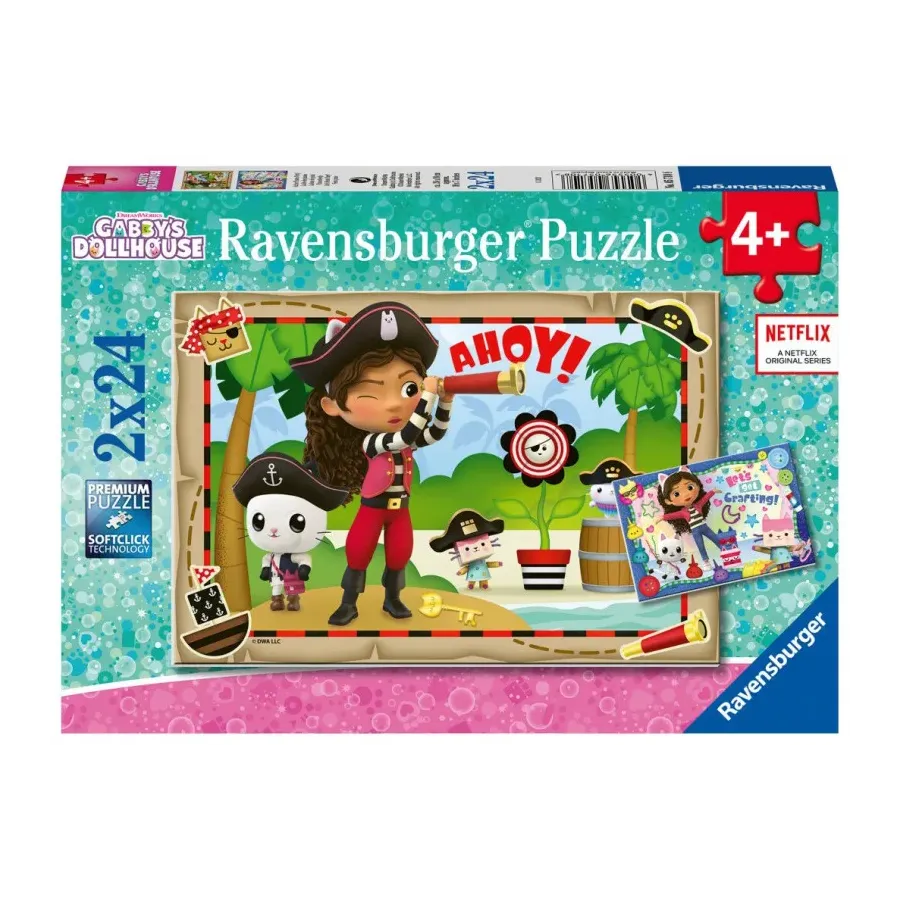 Puzzle 2x24 elementy Koci Domek Gabi