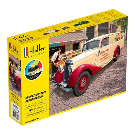 HELLER 56736 Starter Set - Mercedes Benz 170 Lieferwagen - 1:24