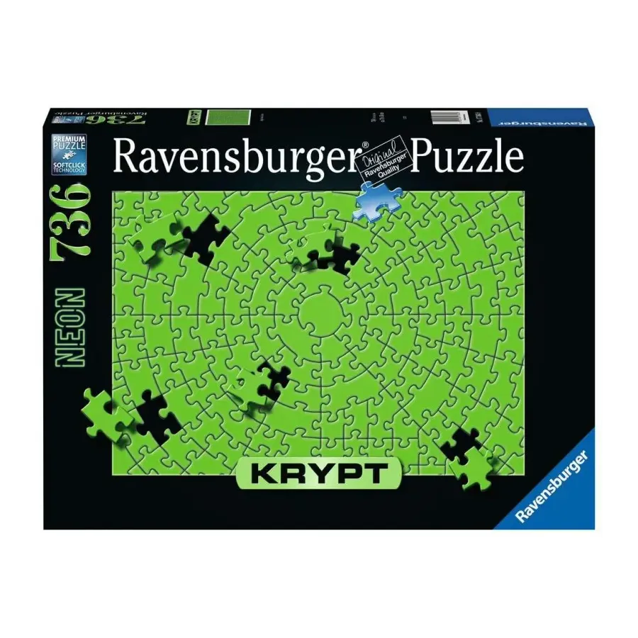 Puzzle 736 elementy Krypt Neon Zielony
