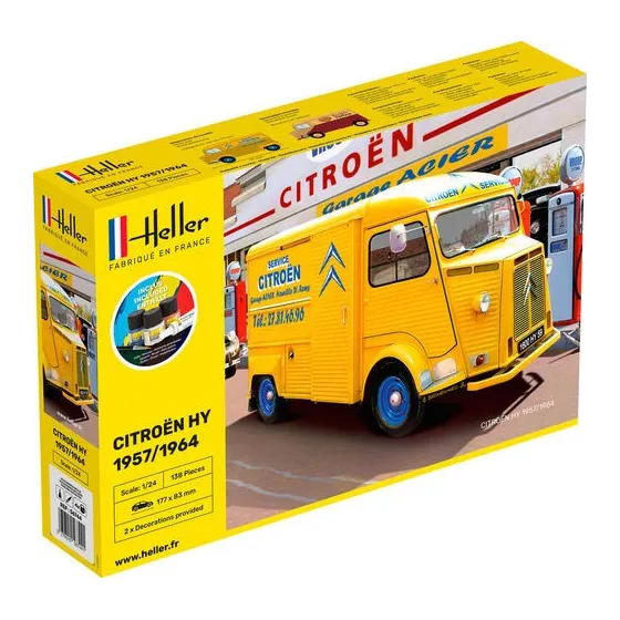 HELLER 56744 Starter Set - Citroen HY 1957 / 1964 - 2 malowania - 1:24