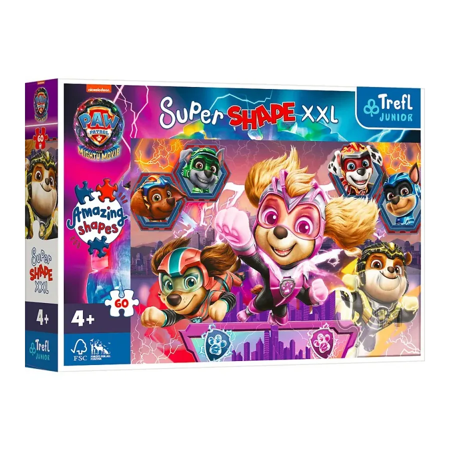 Puzzle 60 elementów XXL Super Shape Psi Patrol