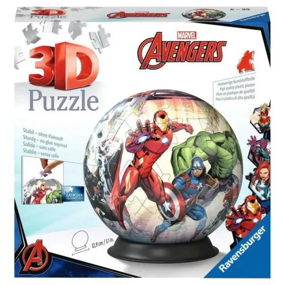 Puzzle 72 elementy 3D Kula Marvel Avengers