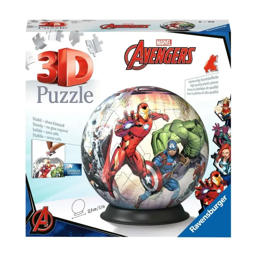 Puzzle 72 elementy 3D Kula Marvel Avengers