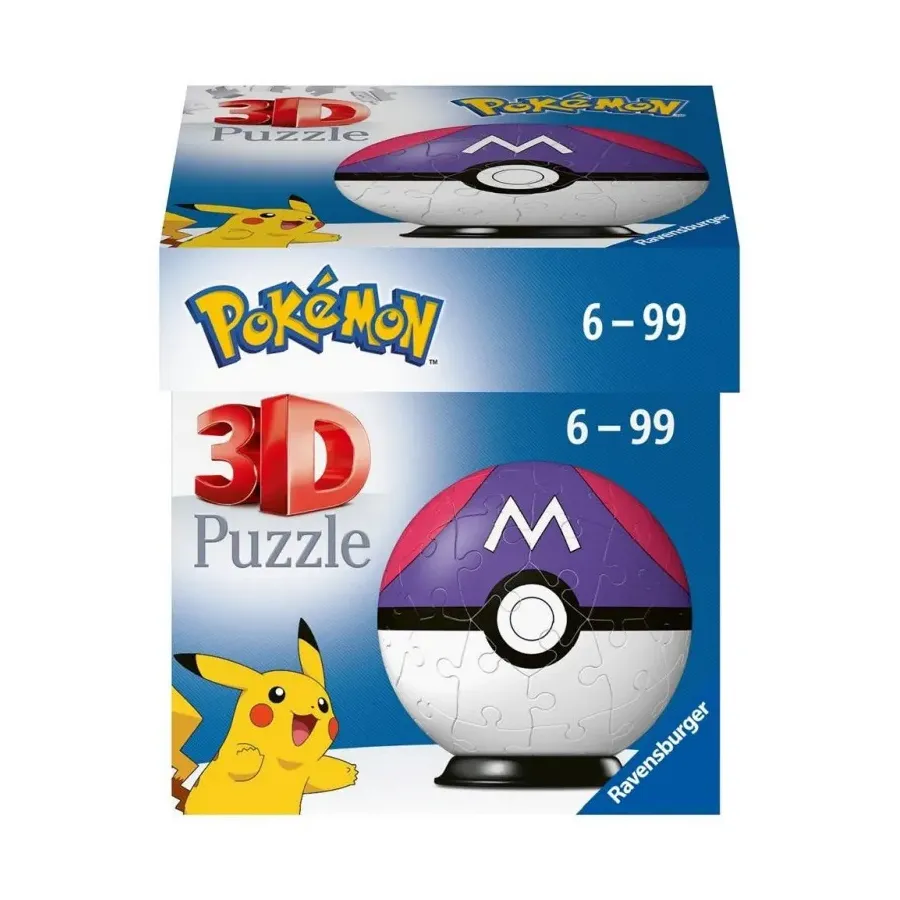 Puzzle 54 elementy 3D Kula Pokemon Master Ball