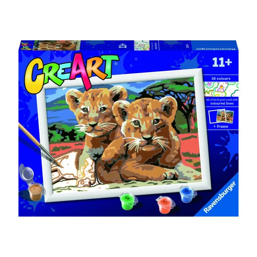 Malowanka CreArt dla dzieci Małe lwiątka