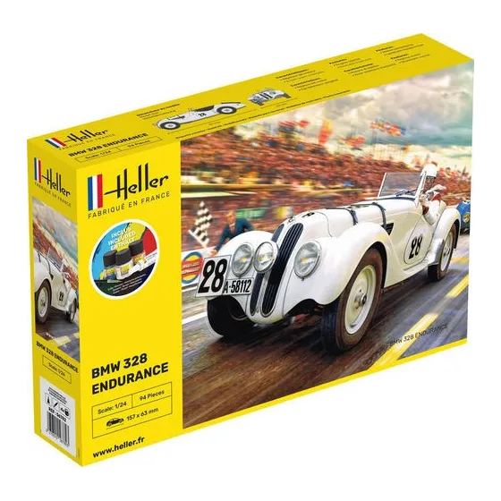 HELLER 56782 Starter Set - BMW 328 Endurance - 1:24