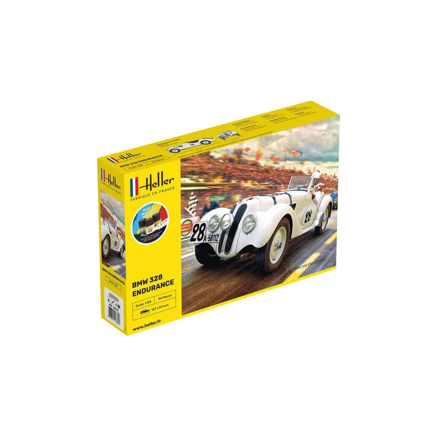 HELLER 56782 Starter Set - BMW 328 Endurance - 1:24