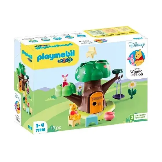 Zestaw z figurkami 1.2.3 Disney 71316 Domek w drzewie Kubusia Puchatka i Prosiaczka